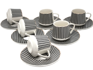 2 PROM. KPL. 6 FILIŻANEK + 6 PODSTAWEK BOX-12