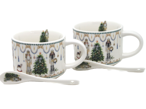 KPL 2 FILIZANKI ZE SPODKAMI I ŁYZECZKAMI BOX 12