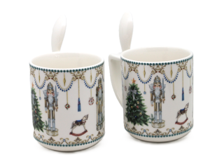 KPL. 2 KUBKI Z ŁYŻECZKAMI