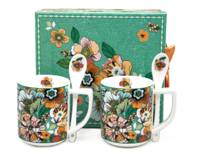 KPL. DWÓCH KUBKÓW Z ŁYŻECZKAMI BOX-18