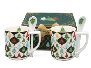 KPL. 2 KUBKÓW Z ŁYŻECZKAMI BOX-18