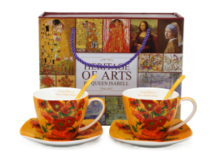 KPL. 2 FILIŻANKI+ 2 TALERZYKI + 2 ŁYŻECZKI BOX-12