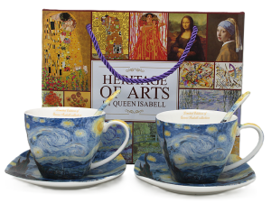 KPL. 2 FILIŻANKI+ 2 TALERZYKI+ 2 ŁYŻECZKI BOX-12