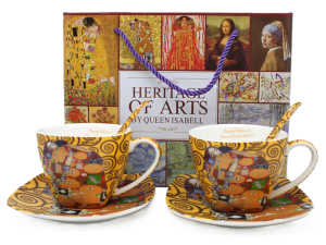 KPL. 2 FILIŻANKI+ 2 TALERZYKI + 2 ŁYŻECZKI BOX-12