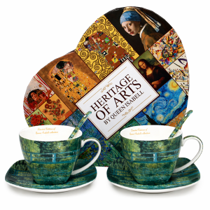 KPL. 2 FILIŻANKI+ 2 TALERZYKI+ 2 ŁYŻECZKI BOX-12