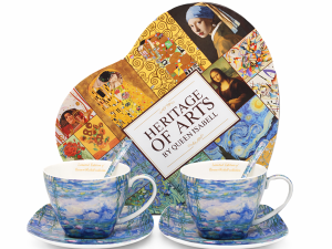 KPL. 2 FILIŻANKI+ 2 TALERZYKI+ 2 ŁYŻECZKI BOX-12