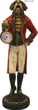 FIGURKA Z ZEGAREM-PIES 44x12.5CM (2)